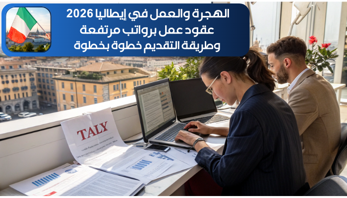 الهجرة والعمل في إيطاليا 2026: عقود عمل برواتب مرتفعة وطريقة التقديم خطوة بخطوة
